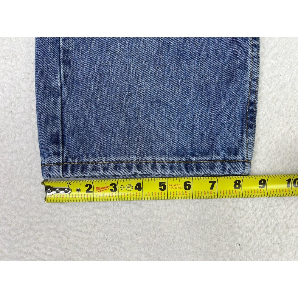 Levis 505 Jeans Mens 36x34 Blue Regular Straight Cotton Denim Pants Medium Wash - Picture 15 of 16